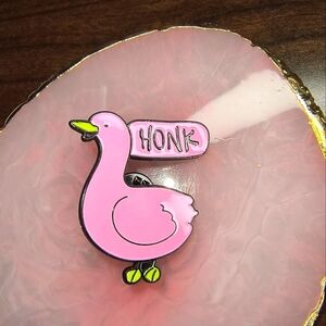 Pink Goose Enamel Pin